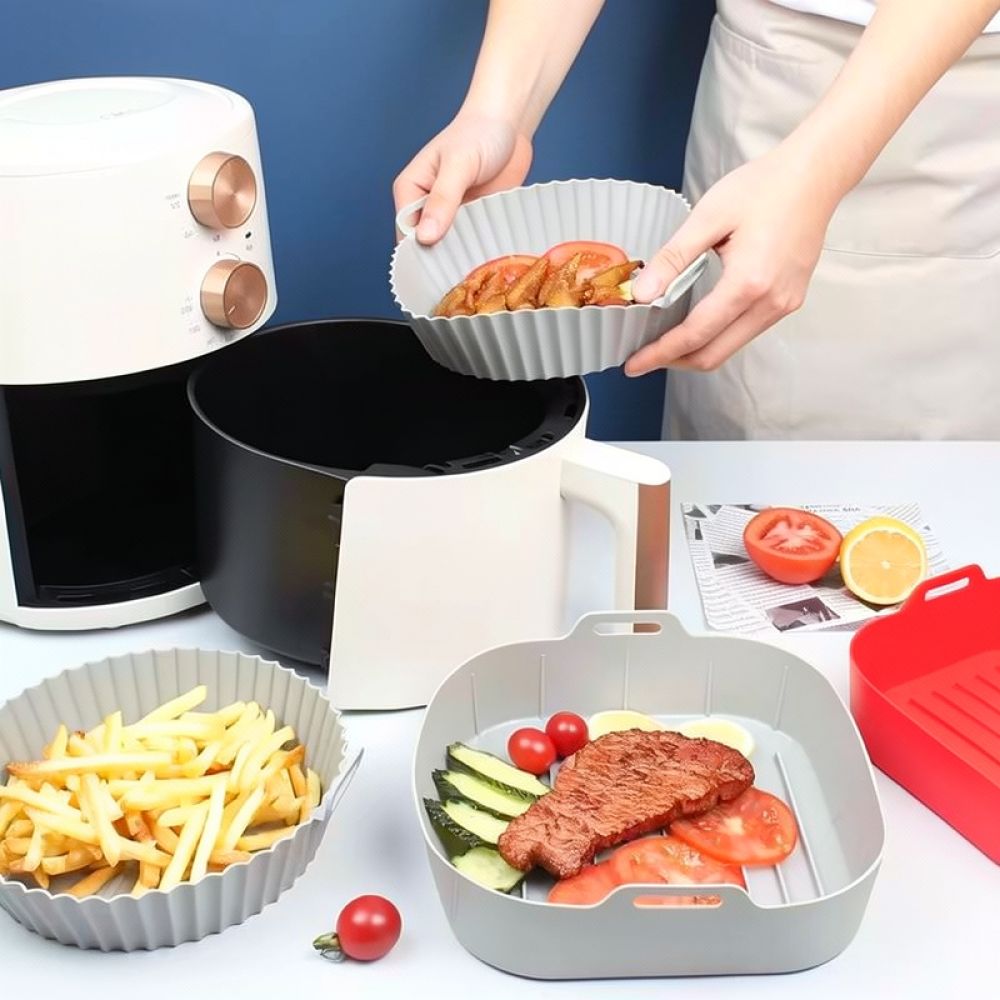Air Fryer Silicone Pot Liner - Herbruikbare vierkante siliconen bakvorm voor de