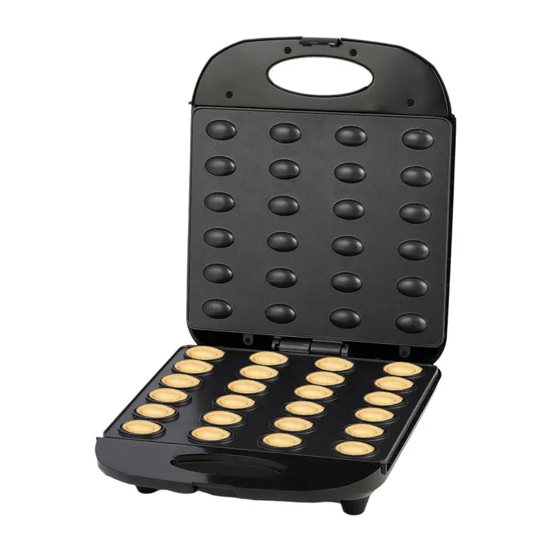 Mini Waffle Maker Machine - Walnootkoekjesmaker Elektrisch 24-gaats cakevorm Mini notenwafel
