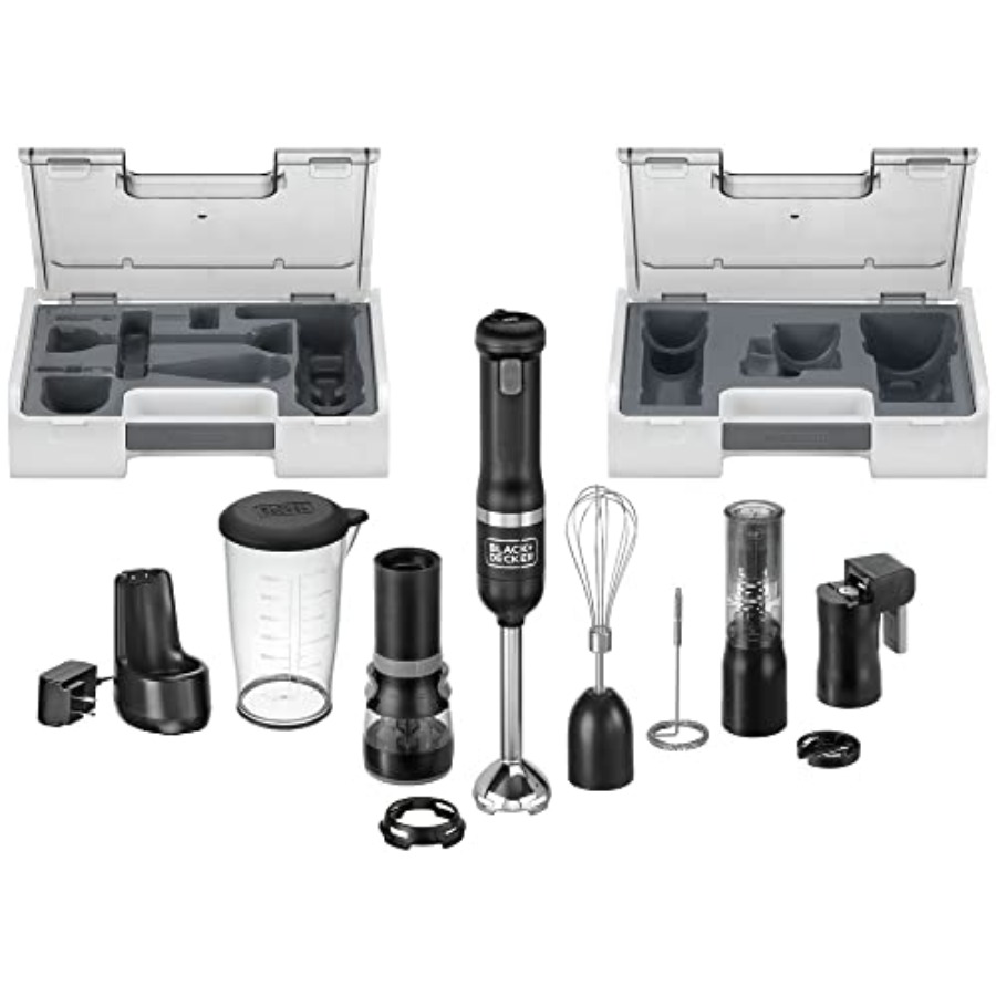Immersion Hand Blender Set - Kitchen Wand Cordl staafmixer, 6-in-1 multitoolset,