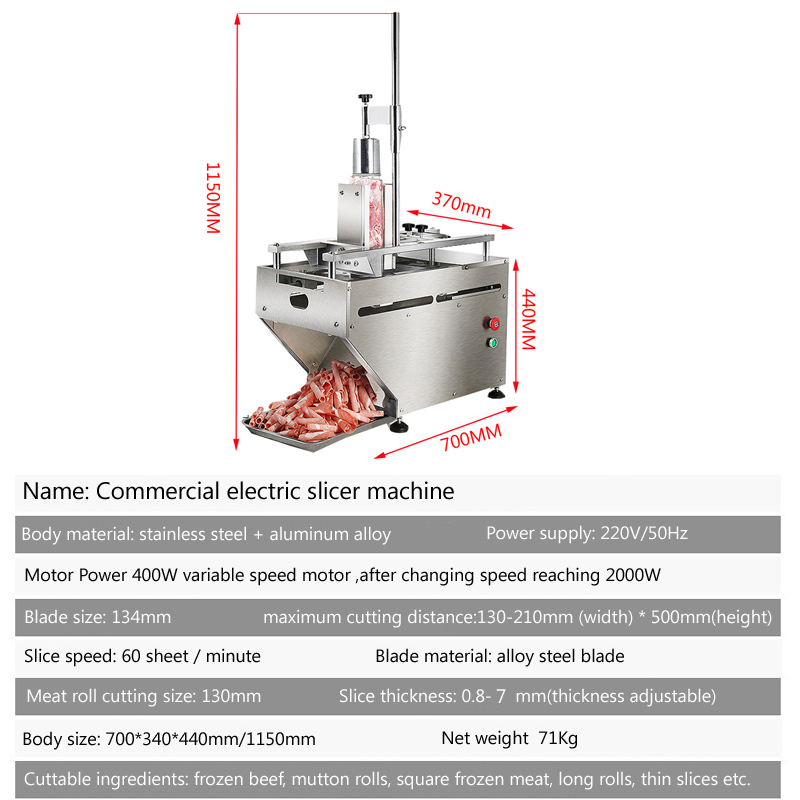 Elektrische vleessnijder, gesc - Automatic Meat Slicer Home recensie en prijs